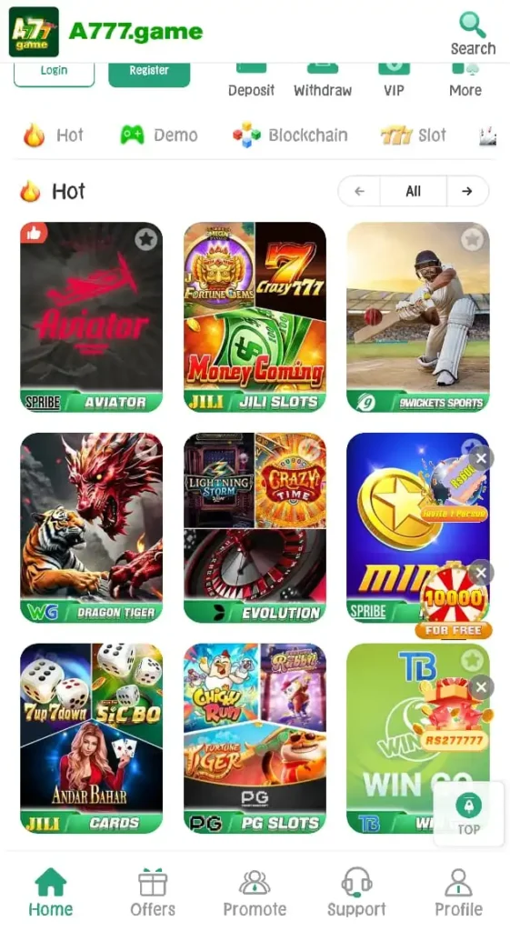 A777 Game home