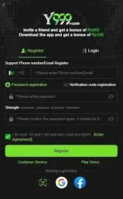 Y999 Game registration