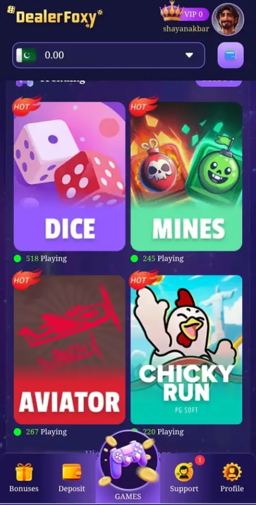 Dealerfoxy game